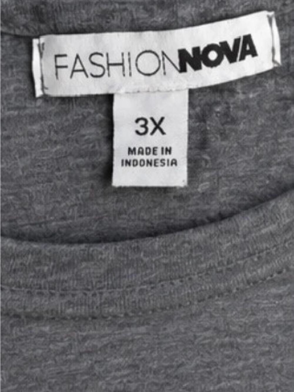 Fashion Nova Heather Gray Long-Sleeve Bodycon Dress